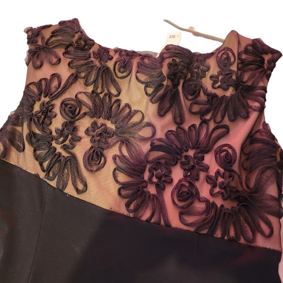 NWT/Connected Apparel Dress Black and Tan/Empire Waist Size 10P - Picture 2 of 6